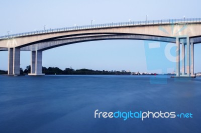 Gateway Bridge Motorway In Brisbane Stock Photo