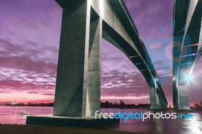 Gateway Bridge Motorway In Brisbane Stock Photo