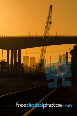 Gateway Bridge Motorway In Brisbane Stock Photo