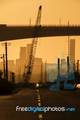 Gateway Bridge Motorway In Brisbane Stock Photo