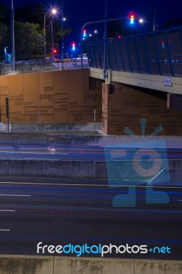 Gateway Bridge Motorway In Brisbane Stock Photo