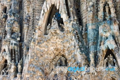 Gaudi's La Sagrada Familia Barcelona Stock Photo