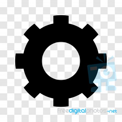 Gear Icon -  Iconic Design Stock Image