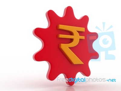 Gear With Rupees Stock Image