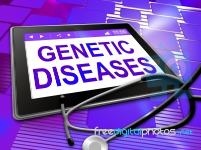 Genetic Diseases Means Microbiology Dna And Ill Stock Image