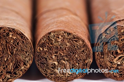 Genuine Cuban Cigars Stock Photo