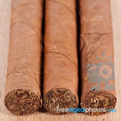 Genuine Cuban Cigars Stock Photo