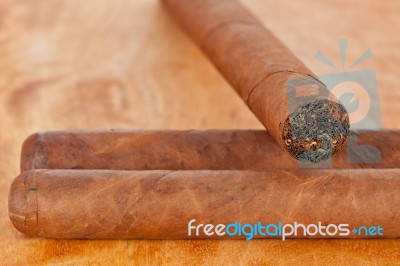 Genuine Cuban Cigars Stock Photo