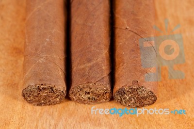 Genuine Cuban Cigars Stock Photo