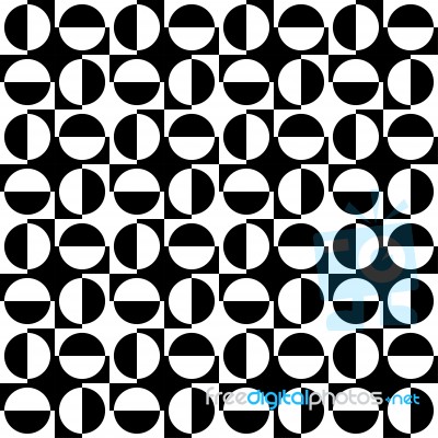 Geomatric Abstract Seamless Pattern B&w Stock Image