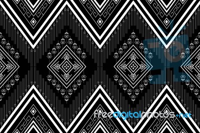 Geometric Ethnic Pattern  Design For Background Or Wallpaper Stock Image