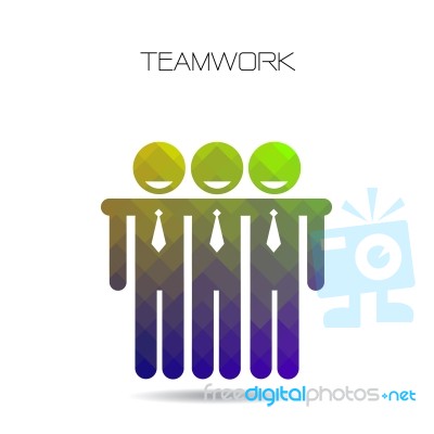 Geometric Teamwork Concept Stock Image