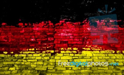 German Flag Painted On Wall Stock Photo