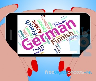 German Language Shows Germany Communication And Words Stock Image