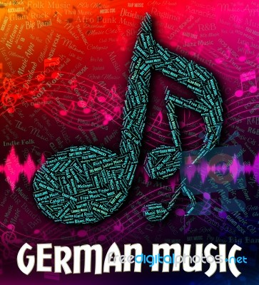 German Music Indicates Sound Tracks And Deutsche Stock Image