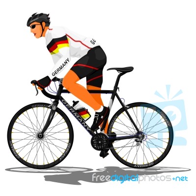 German Road Cyclist Stock Image