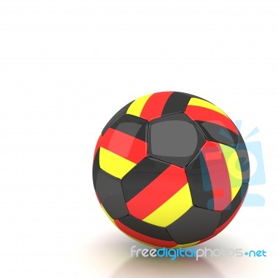 Germany Soccer Ball On White Background Stock Image