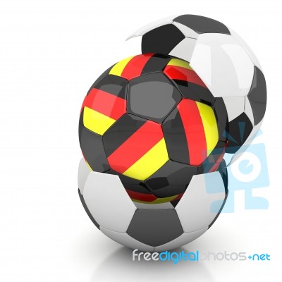 Germany Soccer Ball On White Background Stock Image