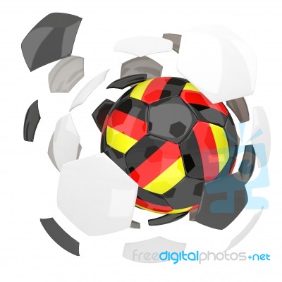 Germany Soccer Ball On White Background Stock Image