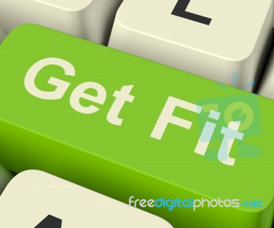 Get Fit Computer Key Stock Image