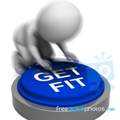 Get Fit Pressed Means Training And Workout Stock Image