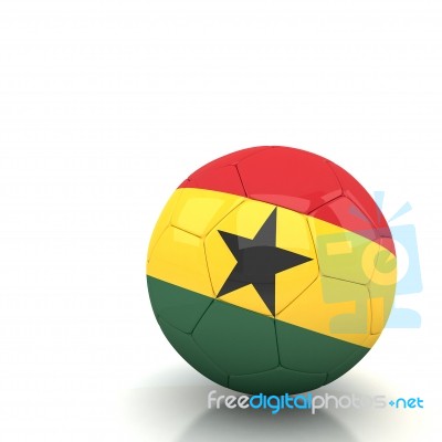 Ghana Soccer Ball Isolated White Background Stock Image