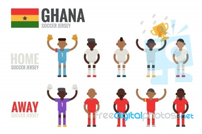 Ghana Soccer Team Stock Image