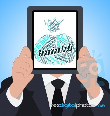 Ghanaian Cedi Shows Forex Trading And Currency Stock Image