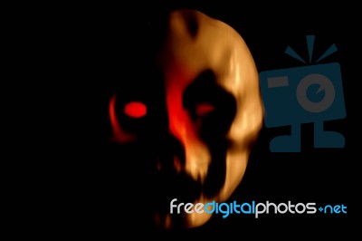 Ghost With A Black Background Stock Photo