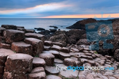 Giants Causeway Scenic View Stock Photo