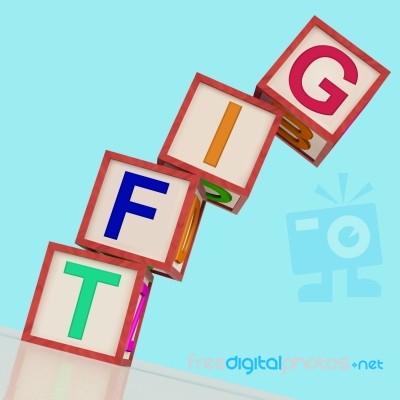 Gift Blocks Mean Present Contribution Or Giving Stock Image