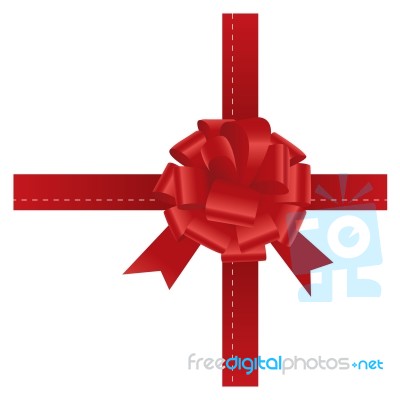 Gift Bow Ribbon Stock Image