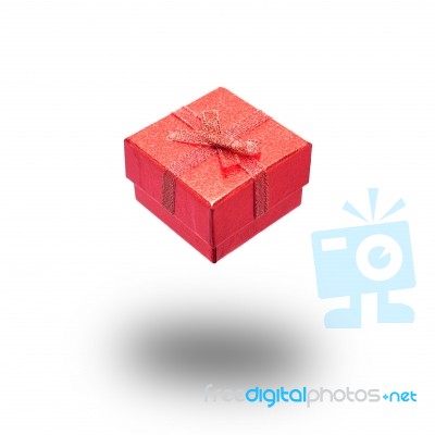 Gift Box On White Background Stock Photo