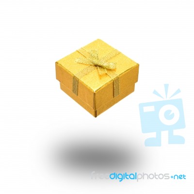 Gift Box On White Background Stock Photo