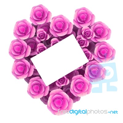 Gift Card Indicates Valentine's Day And Bloom Stock Image