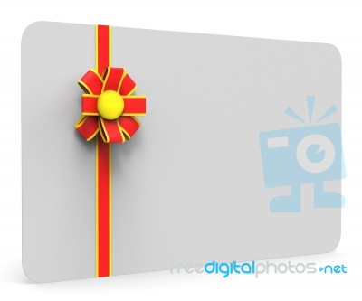 Gift Card Represents Blank Space And Copy Stock Image