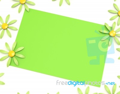 Gift Card Shows Blank Space And Bloom Stock Image