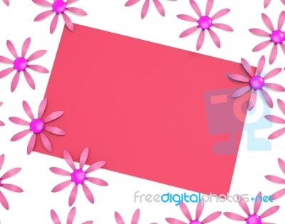 Gift Card Shows Text Space And Blooming Stock Image