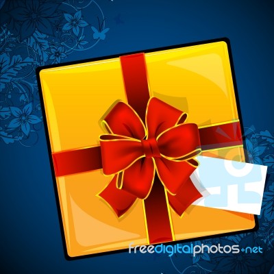 Gift Card With Floral Backdrop Stock Image