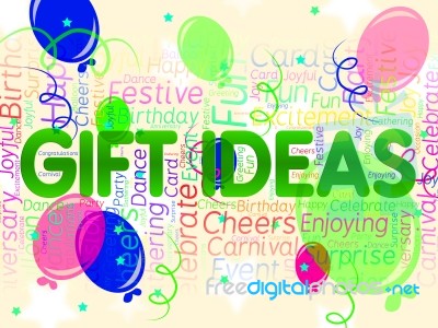 Gift Ideas Means Contemplate Celebrating And Concepts Stock Image