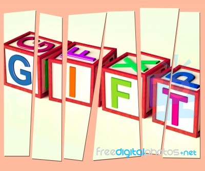 Gift Letters Mean Giveaway Present Or Offer Stock Image