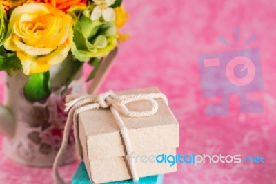 Gift On A Background Stock Photo