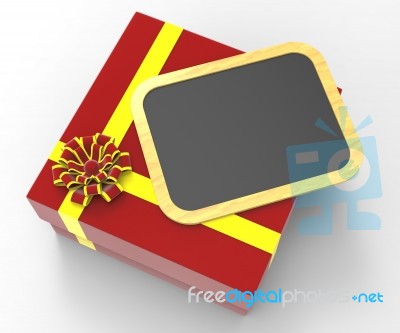 Gift Tag Indicates Blank Space And Copy-space Stock Image