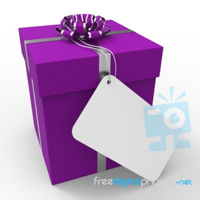 Gift Tag Indicates Text Space And Blank Stock Image