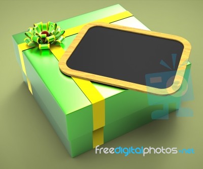 Gift Tag Means Empty Space And Copy Stock Image