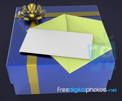 Gift Tag Represents Blank Space And Box Stock Image