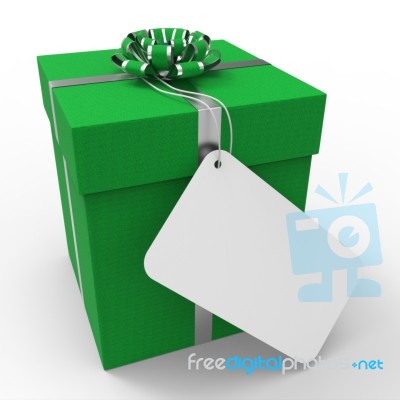 Gift Tag Represents Blank Space And Card Stock Image