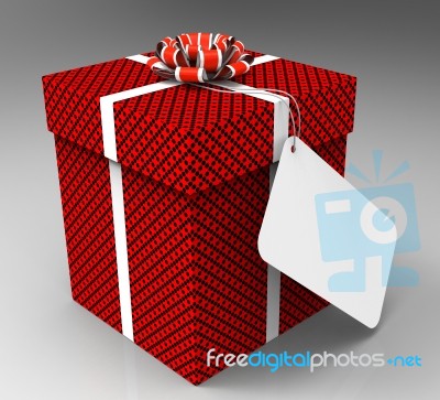 Gift Tag Represents Blank Space And Copy Stock Image