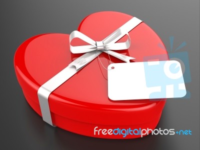 Gift Tag Represents Valentine Day And Card Stock Image