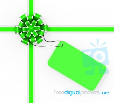 Gift Tag Shows Empty Space And Copy-space Stock Image